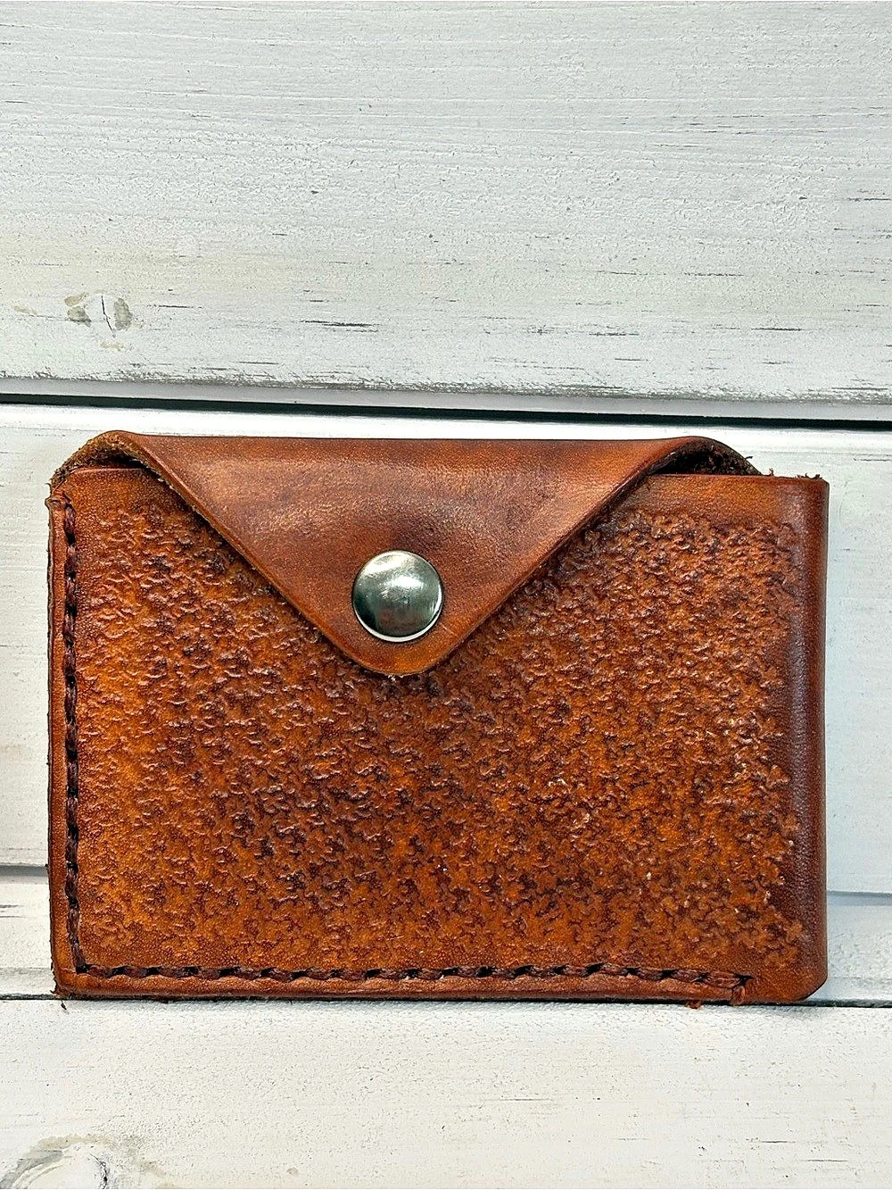 (315)Northern Quest Leather Card Holder in Brown